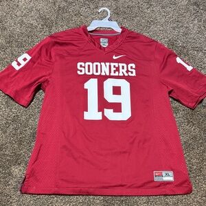 XL Nike Red Oklahoma Sooners Jersey 19 Like New Eric Steiker Jersey